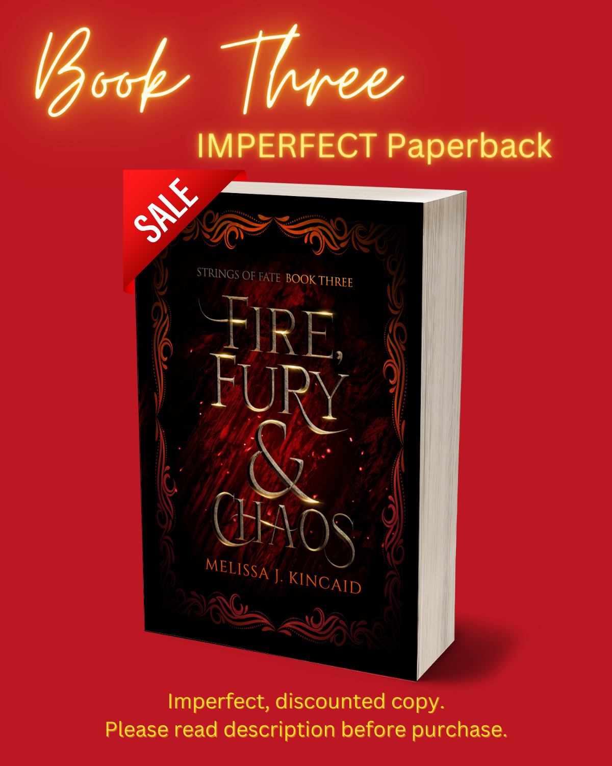 IMPERFECT Fire, Fury & Chaos (Book Three) Paperback Black & White Interior