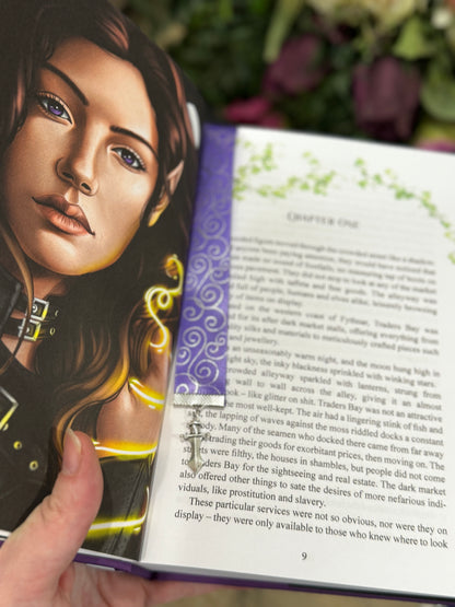 Ribbon Bookmark - Purple Swirl Ribbon