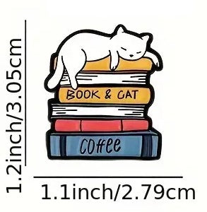 Pin - Book, Cats And Coffee